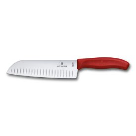  Swiss Classic | Santoku | Bordázott | 17 cm | Piros | Bliszteres