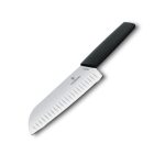 Swiss Modern | Santoku | Bordázott | 17 cm | Fekete