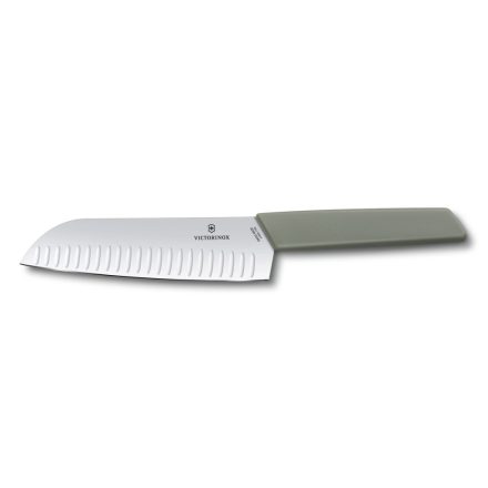 Swiss Modern | Santoku | Bordázott | 17 cm | Zöld